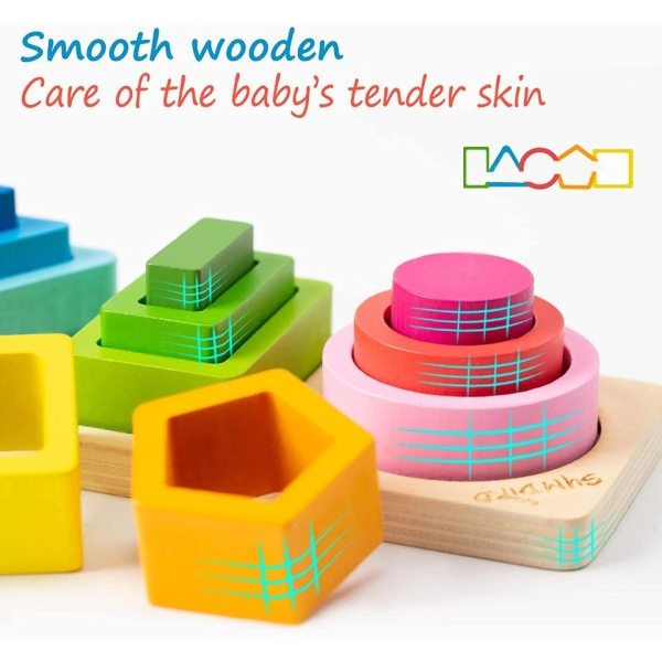 Montessori tre leker for barn tre sortering stabling leker