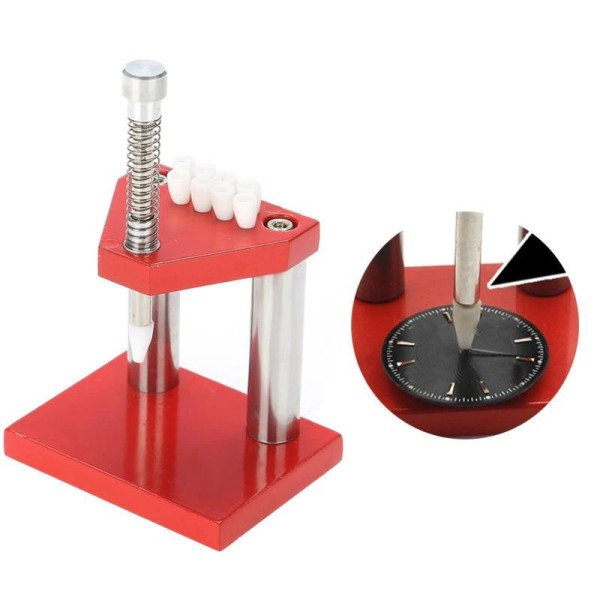 Röd klocka verktyg hand kolv avdragare borttagare hand set montör solid legering stål klocka reparation verktyg kit