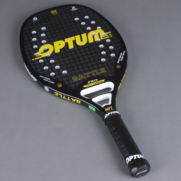 12K kol fiber grov yta strand tennis racket med överdrag väska