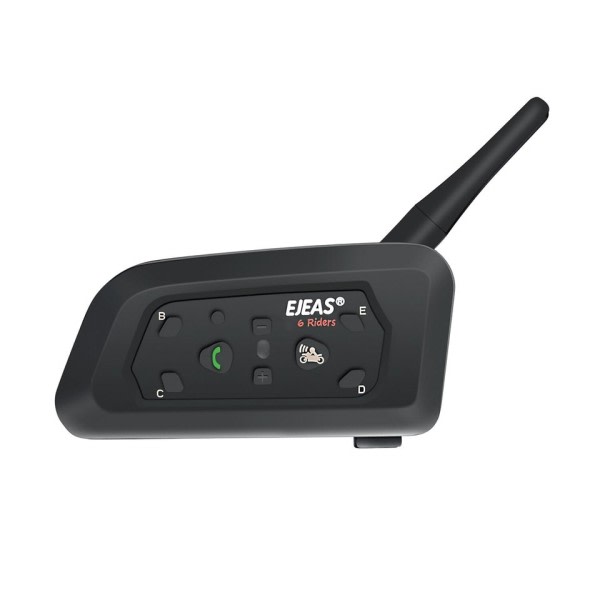 Motorsykkel Bluetooth Hjelm Intercom Headset 1200M Intertelefon for 6 Riders Vanntett Musikk spiller