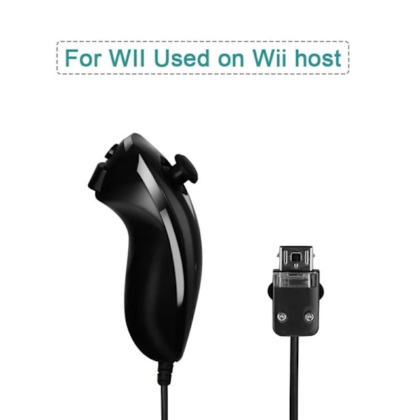 Wired Nunchuck For Nintendo Wii Game Controller