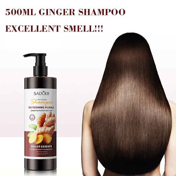 500ml Inkivääri Shampoo Anto Hiusten lähtö