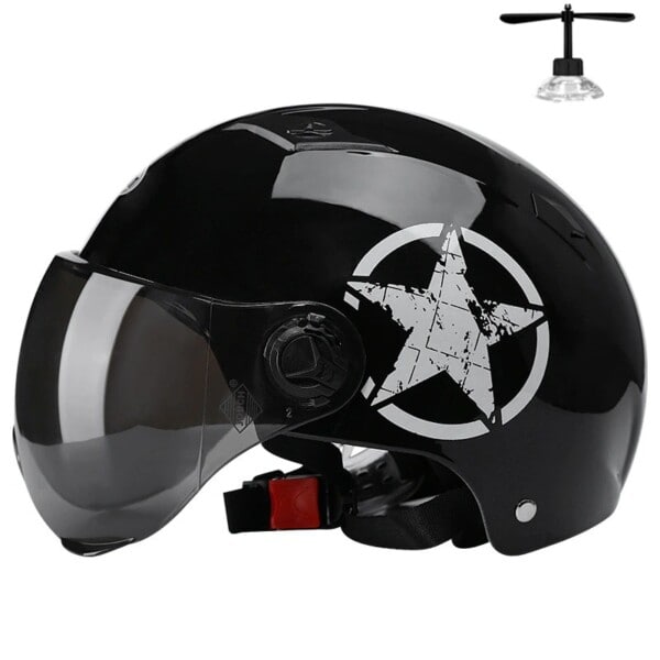 Voksen Elektrisk Motorcykel Hjelme Halv Hjelm Scooter Motor Crash Hjelm