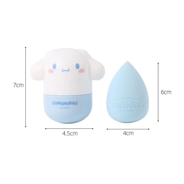 Tegneserie Sanrioed Kawaii Cinnamoroll Skjønnhet Egg Miniso Girl Heart My Melody Makeup Puff