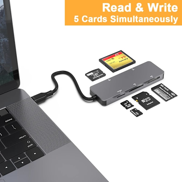 Typ C Card Reader 5 in 1 USB C to CF XD MS Micro SD M2 TF Memory Card Reader