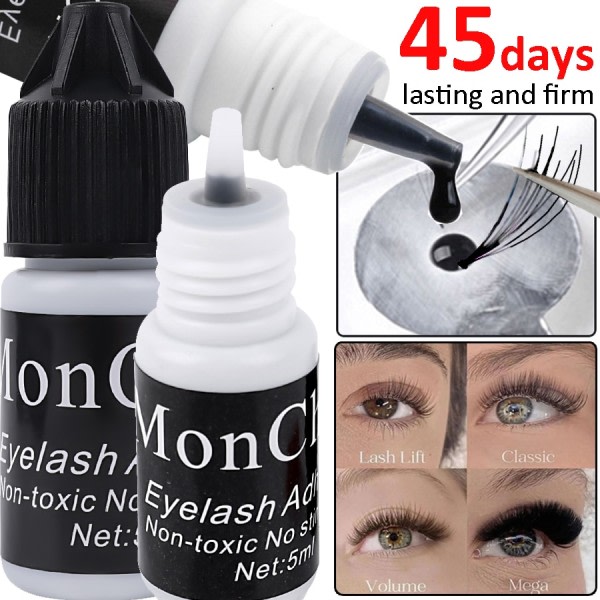 5ml Sort Øjenvipper Extension Lim Vandtæt Hurtig Tørrende Sturdy Lim