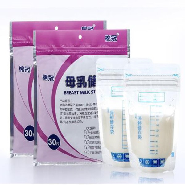 30 stykker 250ml Morst melk oppbevaring beholdere melk fryser poser