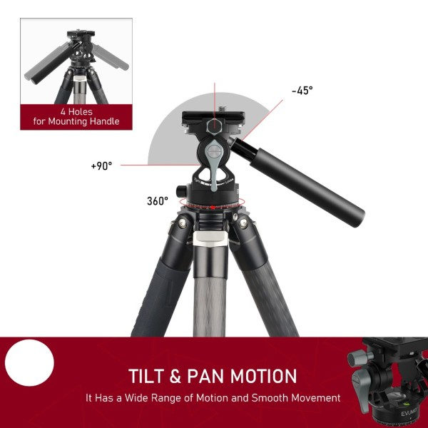Lättvikts Mini Video Stativ Head Tilt Pan Mount Arca Swiss Quick Release Plate Panoramic Fluid Video Head