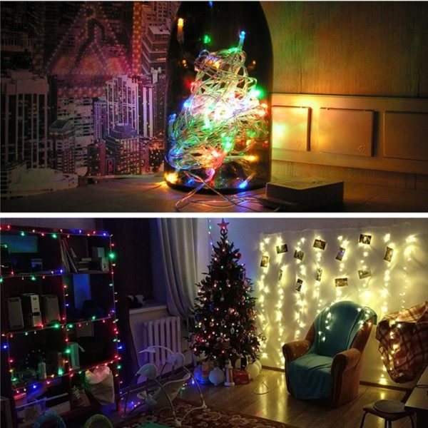 Jul Lys Led String Fairy Light 8 Modes Jule Lys Til Bryllup Fest Ferie Lys