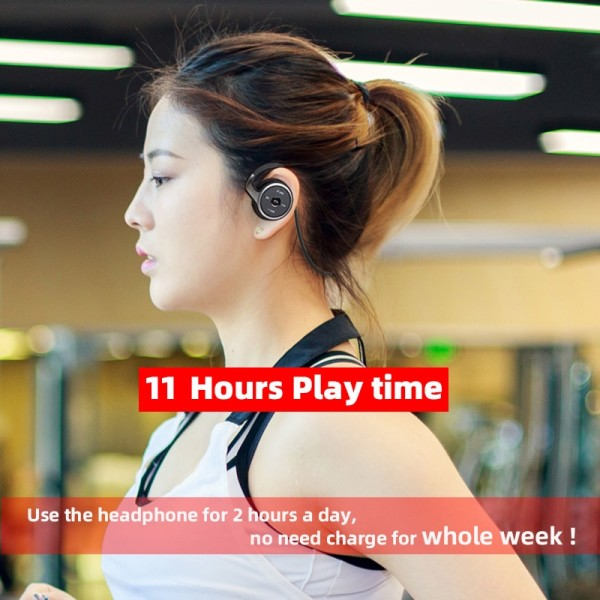 Bluetooth 5.0 Hodetelefoner Sport Løping Trådløs Øretelefoner komfortable 12 timer musikk Bærbar Bluetooth Headset