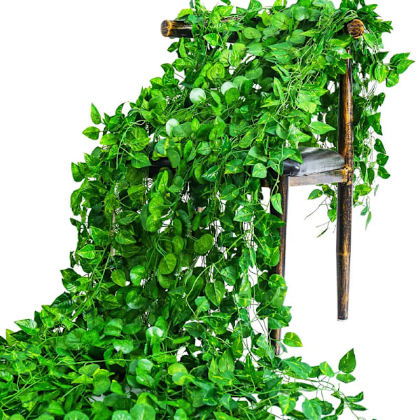 12 stykker  Kunstig Vine Plante Væg Hængende Faske Plante Drue Vine String Blade