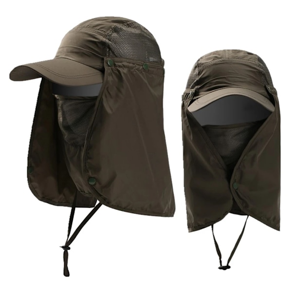 Fiskeri Hat Udendørs Sport Vandreture Visor Hat UV Beskyttelse Ansigt Nakke Betræk Fiskeri Sol Beskyttelse Kasket