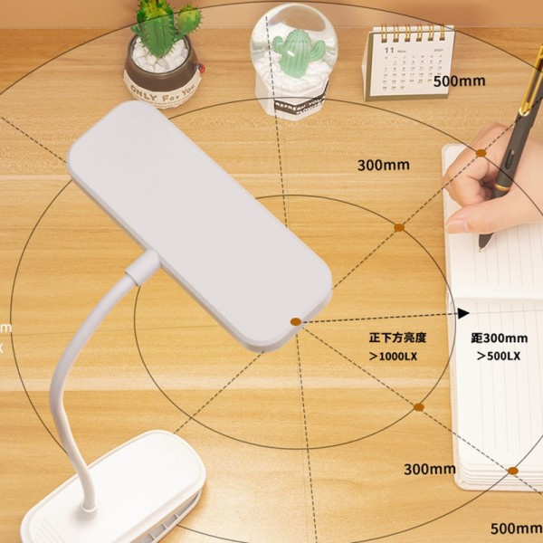 Fleksibel bord lampe med klemme trinnløs dimming led bord lampe