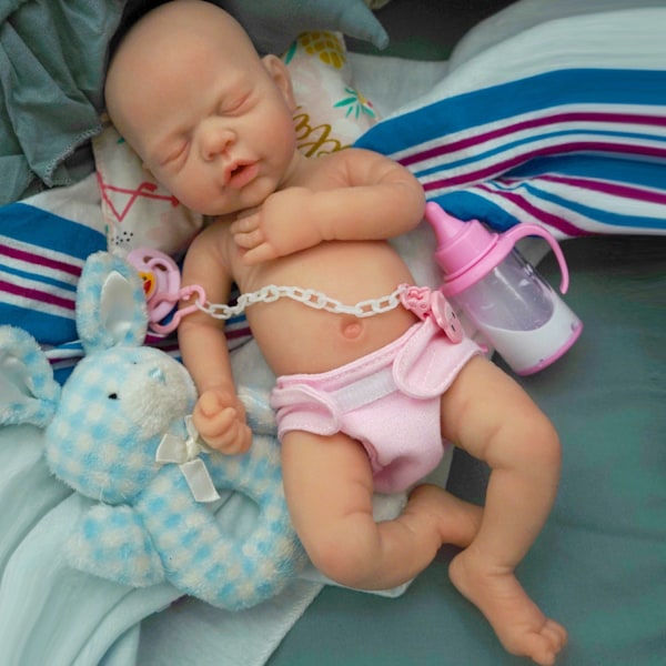12"  Micro Preemie Full Body Silicon Baby Doll Pojke "Liam" & Girl "Nova" Lifelike Reborn Doll