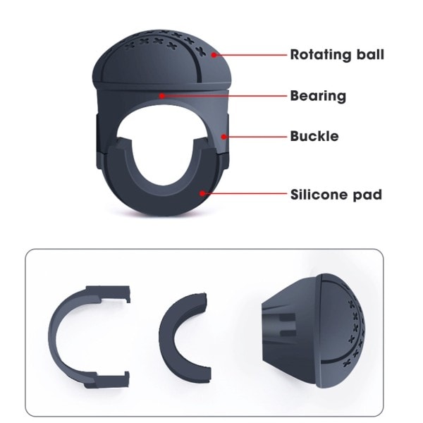 360 grader rotation rat hjul knap kugle arbejdsbesparende én hånd styring booster