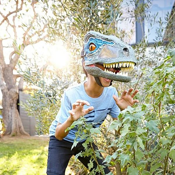 Jurassic World Camp Kridt 'N Roar Maske Velociraptor Cosplay Simulering Dinosaur Åben mund