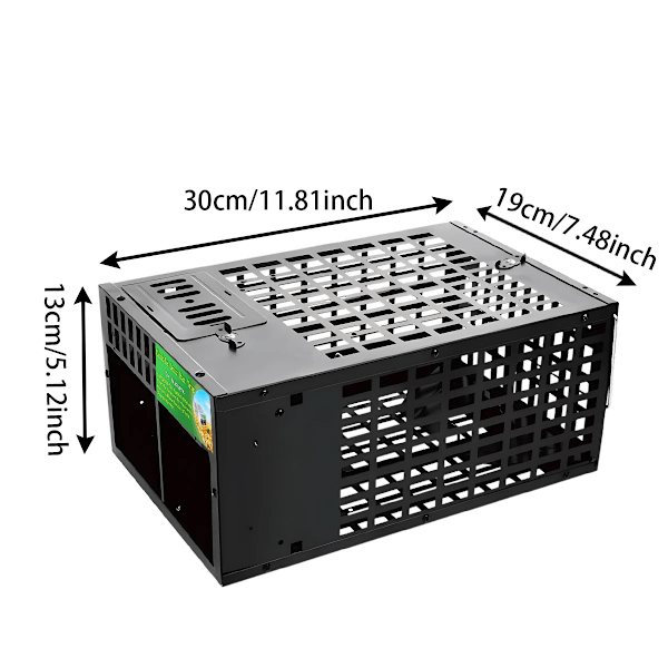 Hög kvalitet Dubbeldörr Stor mus Råttor Live Trap Cage/Strong Catch Bait/Pest Control