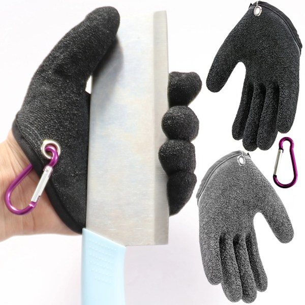 s storlek 1 par Fiske handskar Catch Fish Anti-halk Slitstark Stick Full Finger Vattentät Arbete Skärsäker Handske Spänne Vänster Höger Kläder