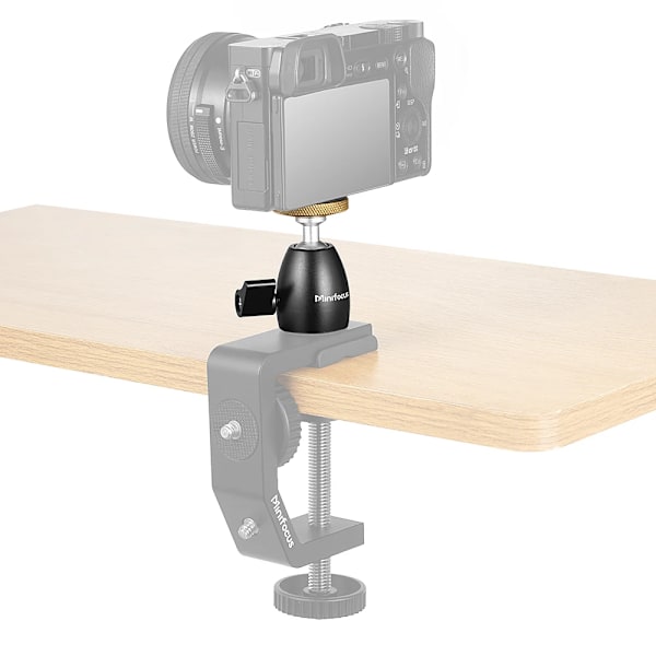 Mini Ball Head Mount 360° Panning Ballhead for DSLR/Mirrorless/Camera/MMicrophone/Mmonitor/Slider/Projector/LED Video Light Stand