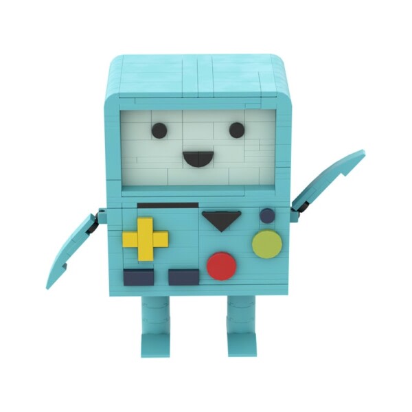 BMO Spel Konsol Dekryptering Box Äventyr Tidsanpassad Bygga Blockar Finn Jake Figur Robot Brickheadz