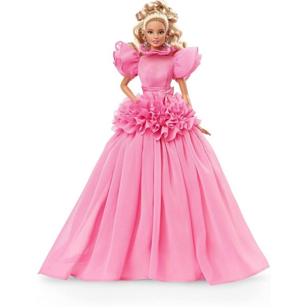 Guld Etiket Silkesten Barbie Dukker til piger I Pink Kjole Samler Prinsesse Legetøj