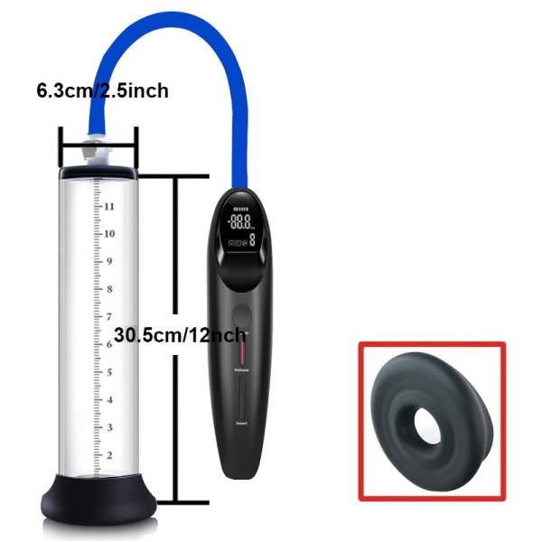 Premium LCD Elektrisk Vakuum Pumpe til Penis Forstørrelse Optimal Kpa Suction-Release Cycles Mand Pik Extender