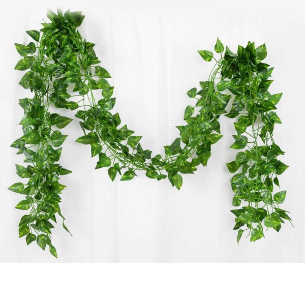 Keinotekoinen kasvi vihreä muratti lehti seppele silkki seinä riippuva  viini koti puutarha koriste hääjuhlat 3caa | Fyndiq