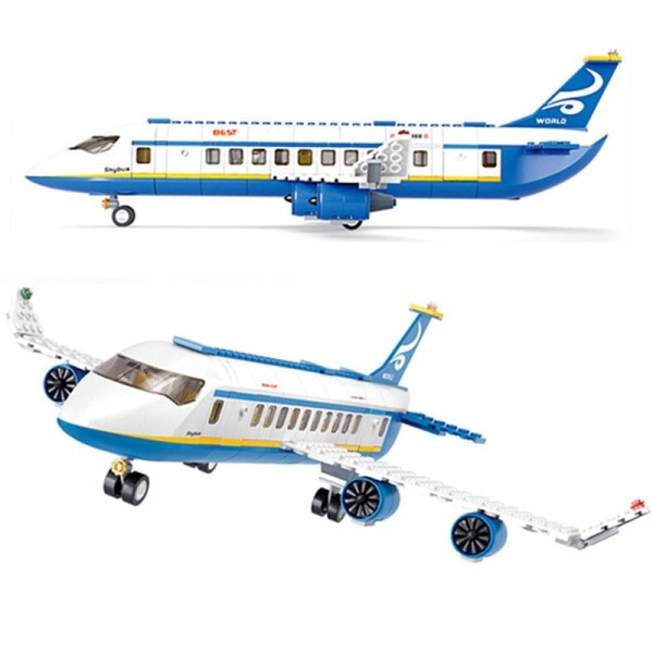 By Flyplass Airbus Fly Fly Fly Brinquedos Avion Modell Bygningsblokker