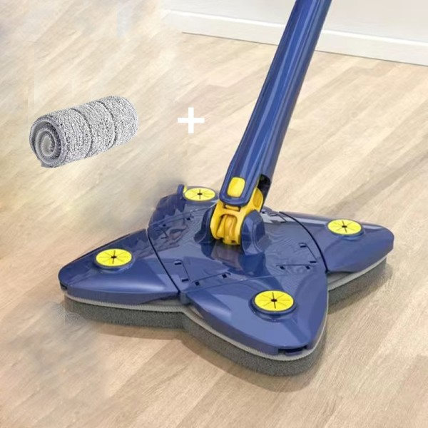 Vikbar Twist Mopp Självvridande 360 Fri Hand Tvätt Kläm X-typ Glas Tak Trappa Damm Hörn