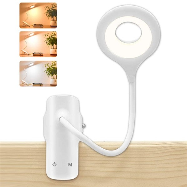 USB Oppladbar Eye Protect Lese Lampe Bærbar Desk Lampe Lese Light Clip Bord Skrivebord Lampe