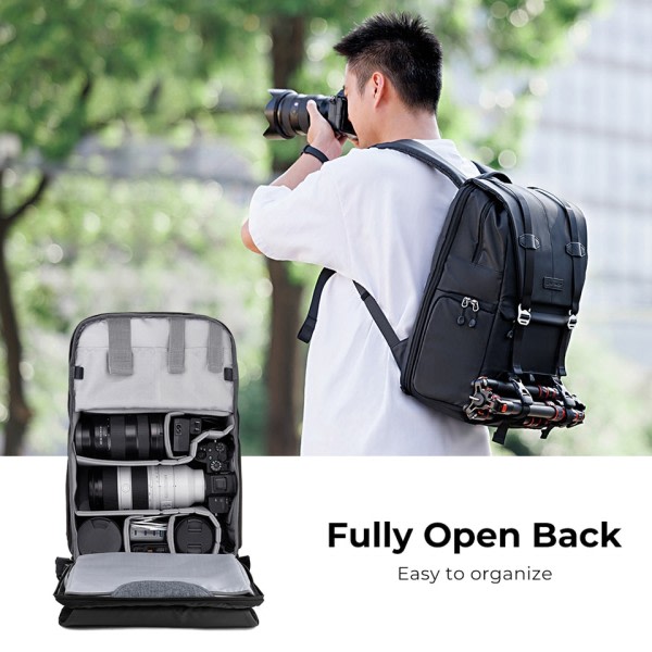 Kamera Ryggsäck Kamera väska  Can Carry Stativ Ergonomisk Design för DSLR