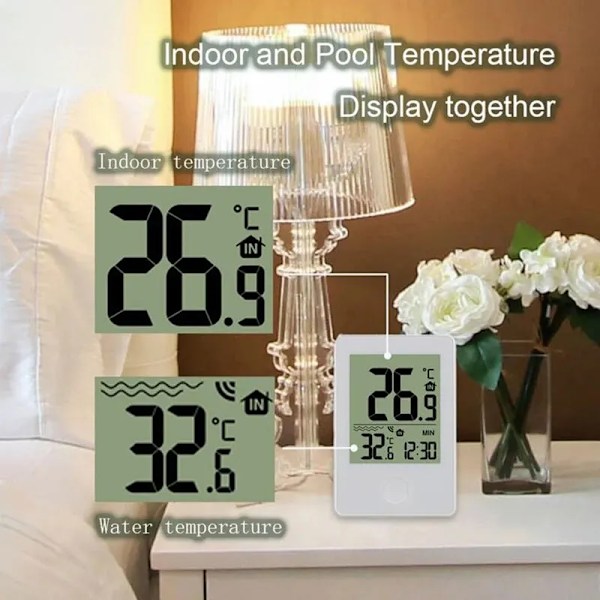 Trådløs Flydende Pool Termometer Svømning Bad Vand SPA Akvarier Digital LCD Temperatur Monitor