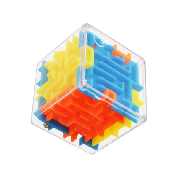 3D Maze Magic Cube Sex-sidig Transparent Puzzle Speed Cube Rolling Ball Magic Cubes Maze Leksaker För Barn Stressavlastare Leksaker