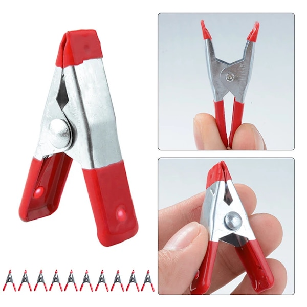 10 stykker metal fjeder klemmer 2" clips blødt plastic spidser greb billeder håndværk clips værktøj