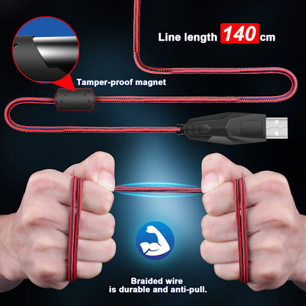 Kabelansluten Spel Mus Streaming Crack Colorful Light USB Port Möss 7 Knapp 3200DPI Justerbar