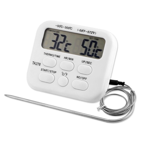 Digital Kök Termometer Rostfritt Stål Sond Kött BBQ Mat  Temperature Grill Matlagning Verktyg