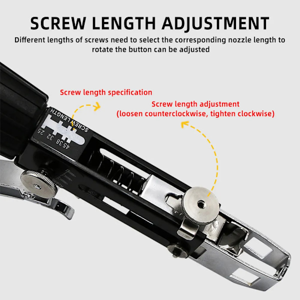 Automatisk kedja spik pistol adapter skruv pistol för elektrisk borr träbearbetning verktyg