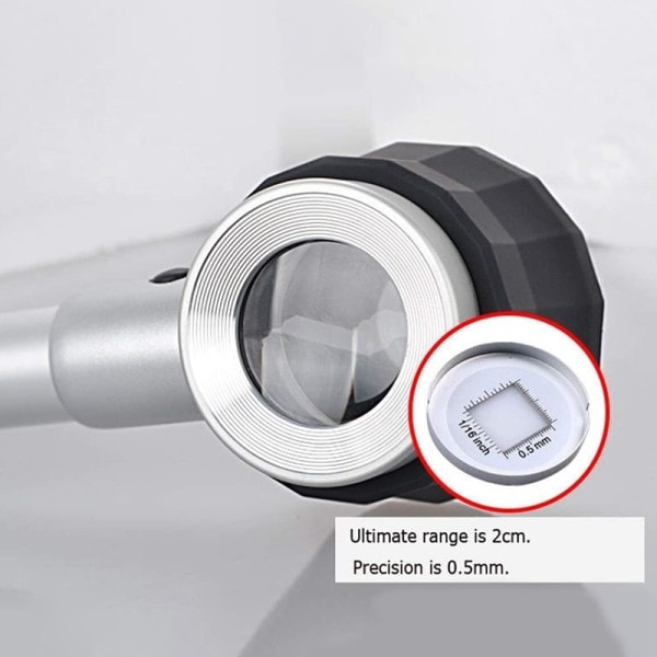 TOP Handhållen 45X vikbar linne testare metall förstoringsglas