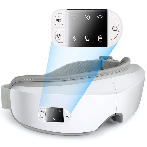 4D Smart Airbag Vibrasjon Eye Massager Øyepleie Instrumen Oppvarming Bluetooth Musikk Letter Tretthet Og Mørke Sirkler