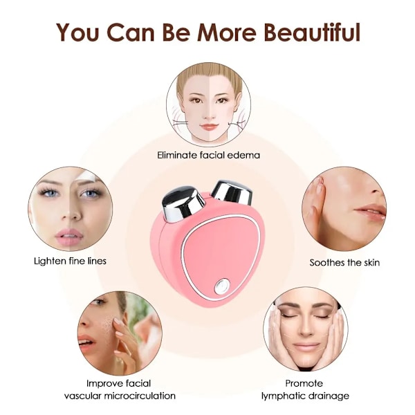 Micro Current Beauty Instrument Mini Kannettava Kasvot Hieno hieronta EMS Hieno Contour Lifting kiinteyttävä kasvohoito iho