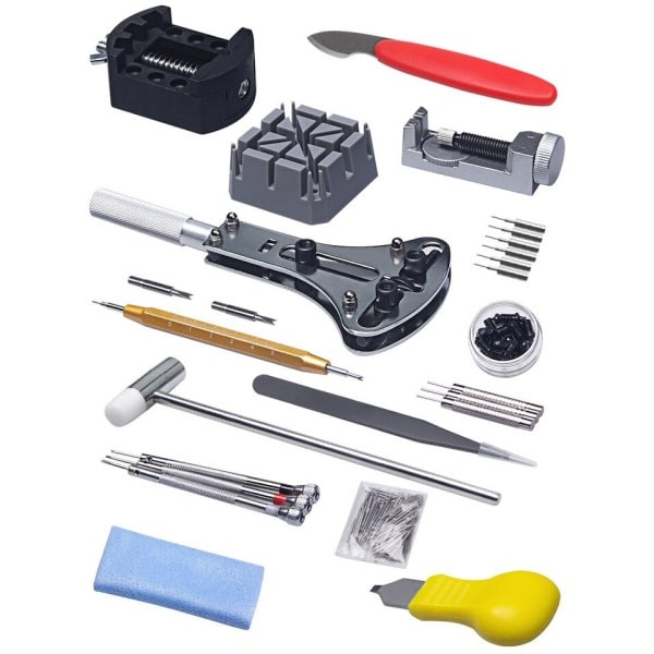 Klocka Reparation Verktyg Kit Watchband Fjäder Bar Pin Justera fodral Baksida Öppnare klocka reparationssats