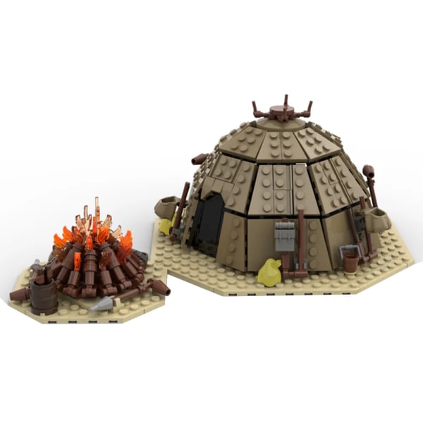 Desert Tatooine House Urtya teltta rakennus palikat Tusken hiekka ihmisille leiri tiilet lelut