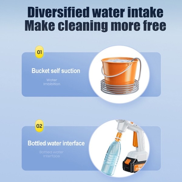 Trådløs Højtryk Bil Vaske Maskin Vand Pistool Bærbar Washer Skam Generator Spray