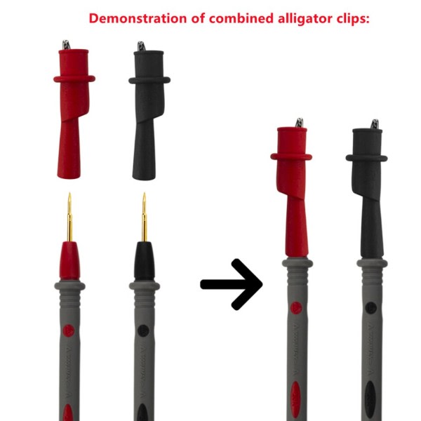 1 par Digital Multimeter sond Mjuk silikontråd Nålspets