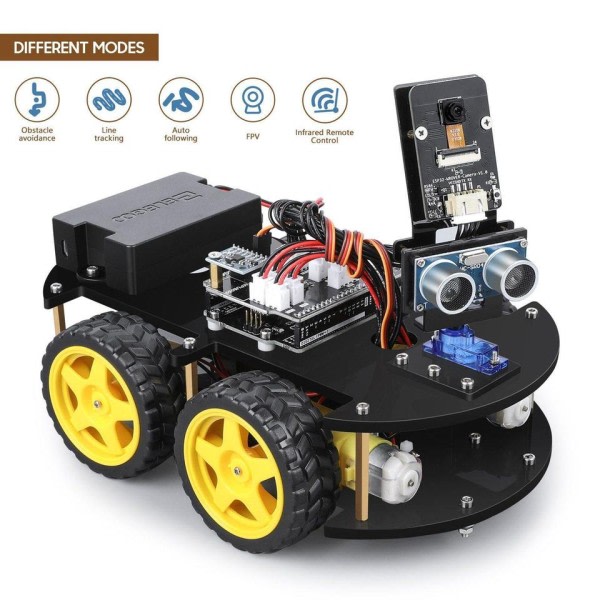 Smart Robot Car Kit V4, Intelligent och pedagogisk leksak bil Robotic kit for Arduino Learner