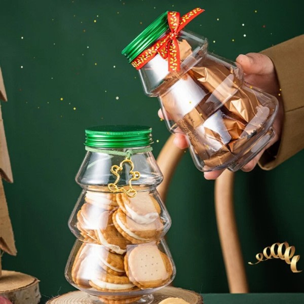 Joulu Kuusi Makea purkki DIY Lahja karkki keksi välipala suklaa pakkaus  uusi vuosi koriste laatikot a8fa | Fyndiq