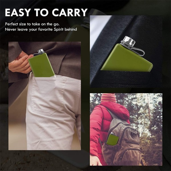 Premium Hip Flask til Whiskey 9oz 304 rustfrit stål Hip Flask med Tragt Lækagesikker Camping Whiskey Flask