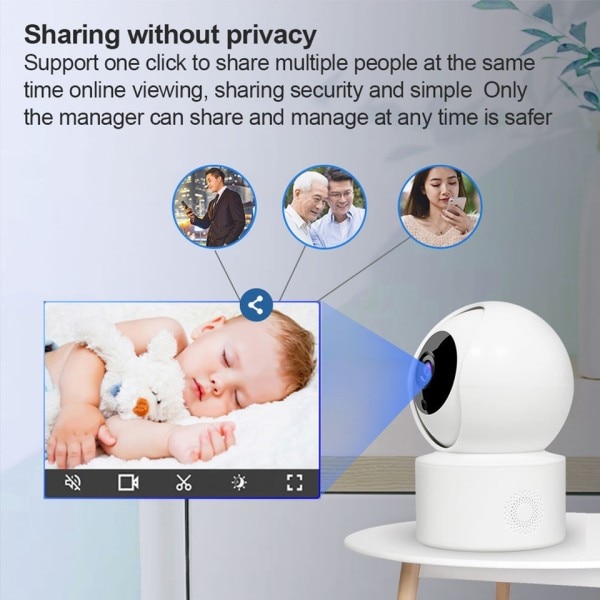 5MP IP WiFi Kamera Övervakning Säkerhet Baby Monitor Automatisk Mänsklig Spårning Cam Full Färg Natt Vision