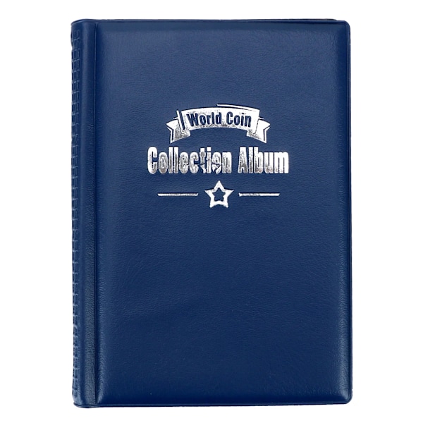 120 lommer kunstig PU skinn mynter samling album bok samle penger arrangør oppbevaring poser