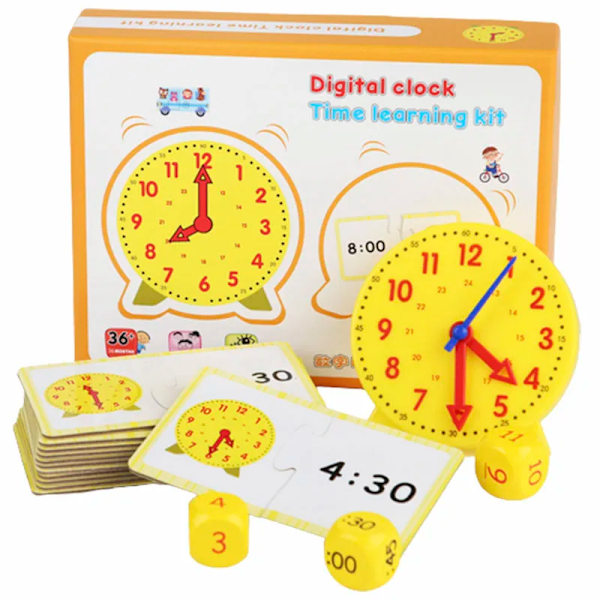 Time Minutt Sekund Kognisjon Matching Puslespill Leker